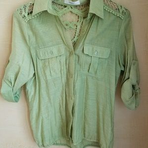 Top with crochet detailing by Margret